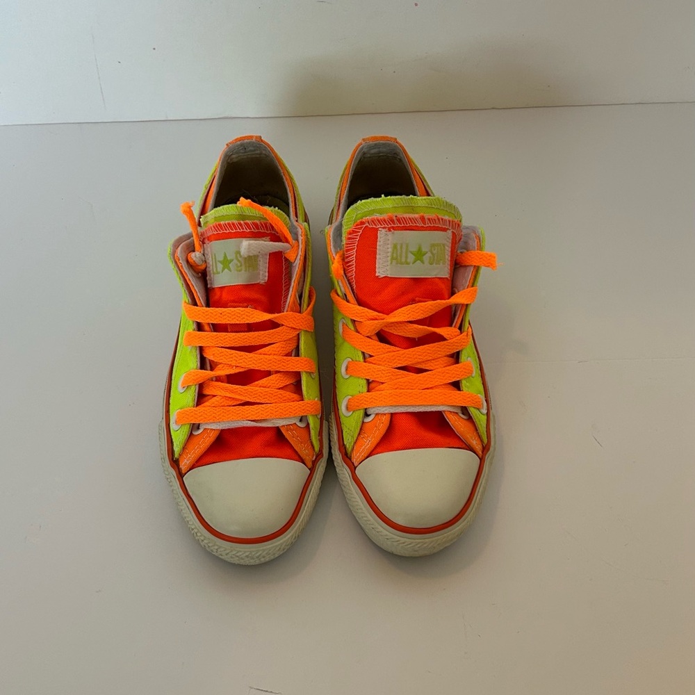 Converse All-Star Double Tongue Neon Pink/Green/Orangeβ Kid Size 3